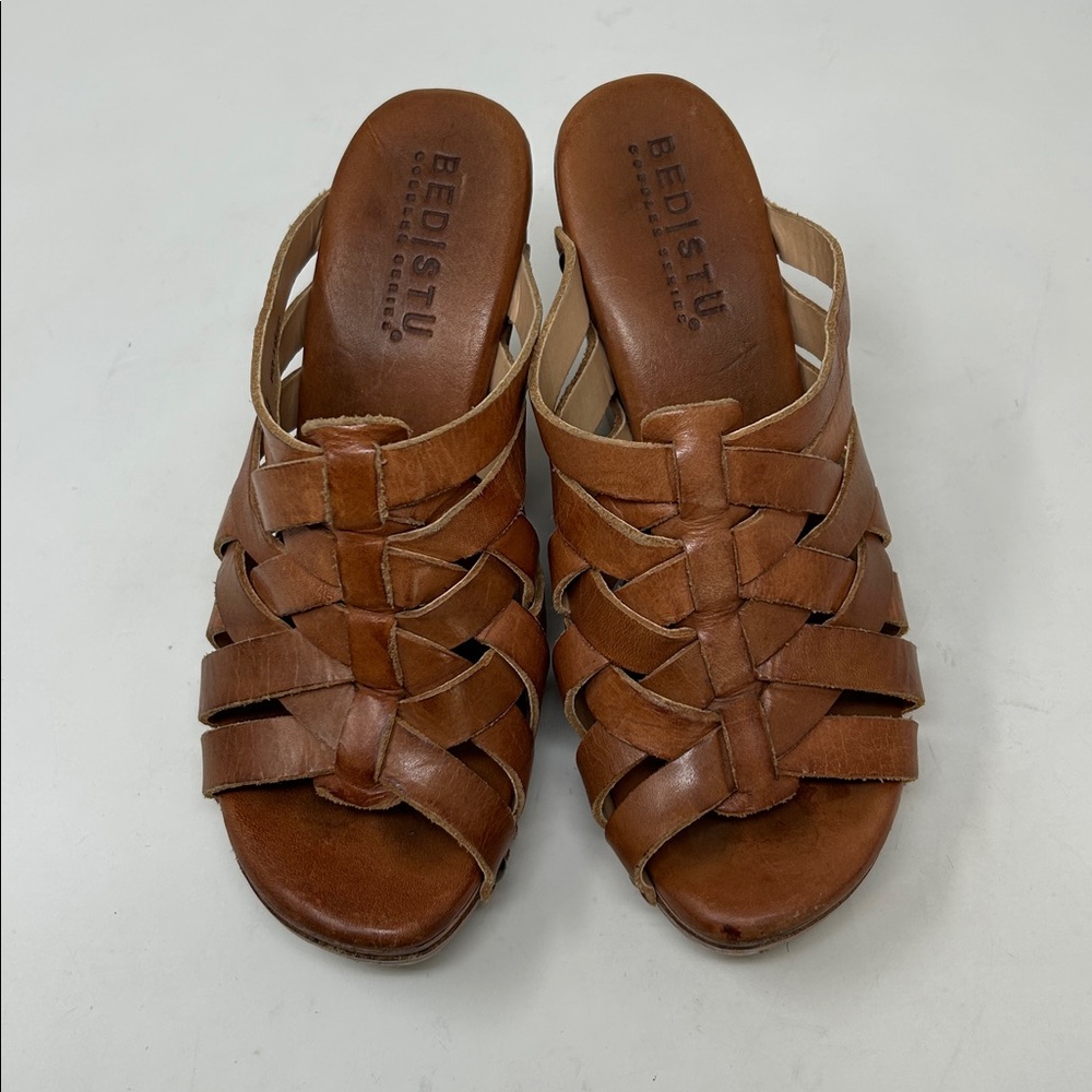 Bed Stu Gina II Leather Wedge Sandals Shoes Size 6 - Picture 4 of 8
